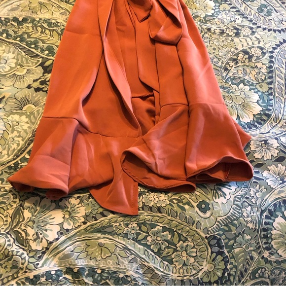 RUFFLE ROBE - TERRACOTTA - Picture 8 of 8